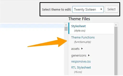 select theme in theme editor