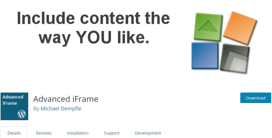 Advance iframe plugin for wordpress