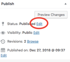 edit publish post or pages