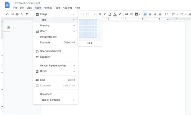 google docs table in wordpress