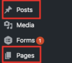 post and pages option in wordpress