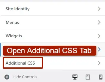 Additional CSS tab