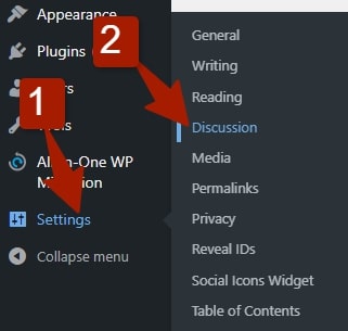 Wordpress comments settings