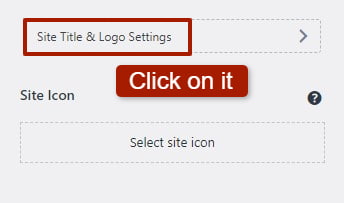 logo settings option