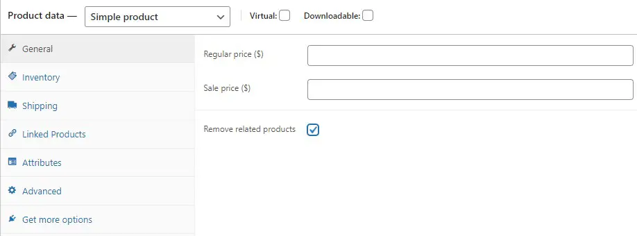 Checkbox to remove related products from WooCommerce