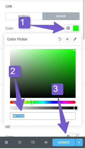 Choose Color and Save the changes