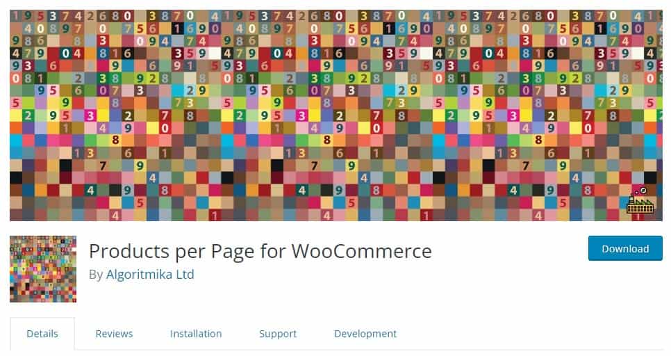 Products per page for WooCommerce plugin