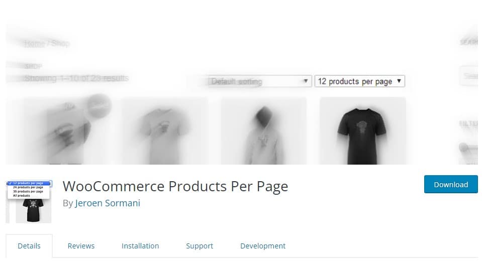 WooCommerce products per page plugin