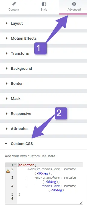 CSS code fro elementor vertical divider