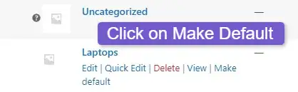 Make default category in WooCommerce