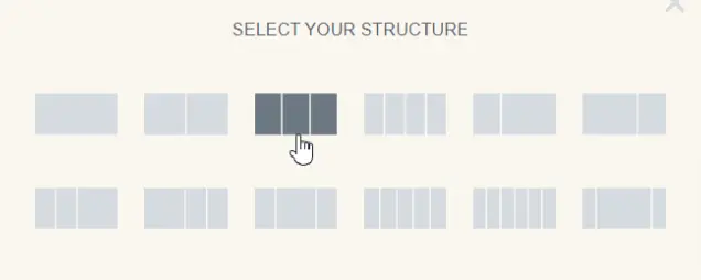 select section layout in elementor