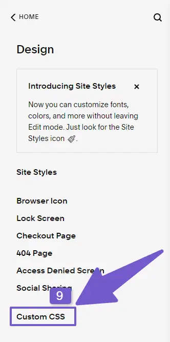 Custom CSS tab