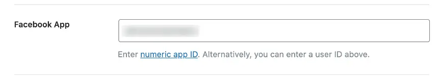 facebook app id field in rankmath