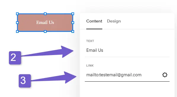 Add Email Link Button In Squarespace