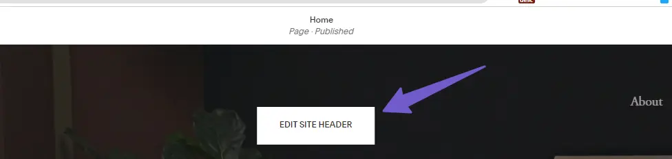 Edit the header of Squarespace