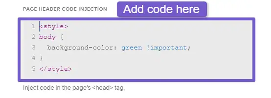 adding CSS code 