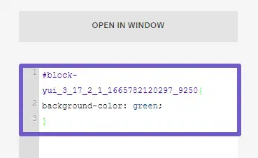 adding code in Custom CSS tab