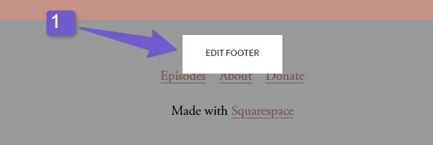 edit footer in squarespce