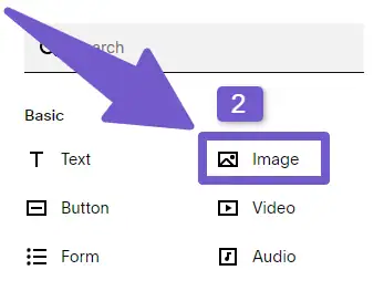 image block in Squarespace