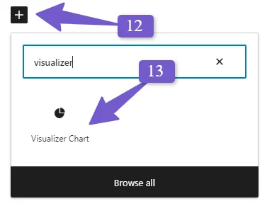 Add Google sheets using Visualizer block