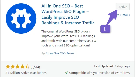 All in One SEO plugin for google search console verification