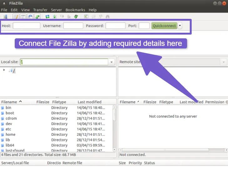 Connecting File zilla with your Hosting account Server