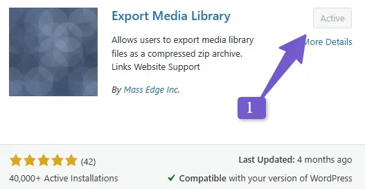 Export Media Library plugin