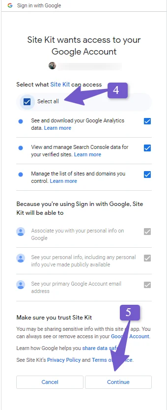 Google siet kit permissions