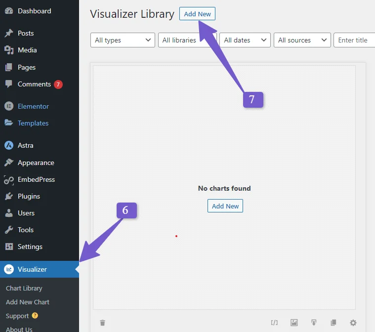 Visualizer plugin dashboard