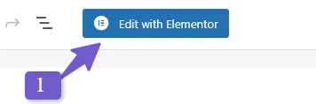 edit with elementor  button