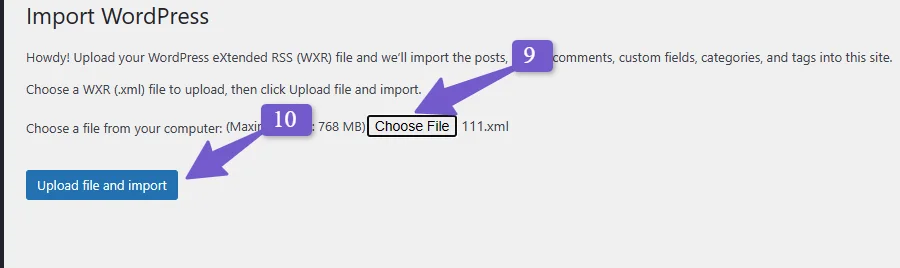 import button for media library