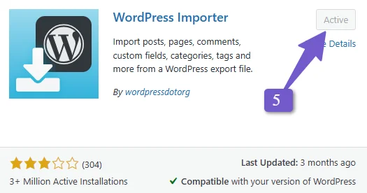 wordpress importer plugin