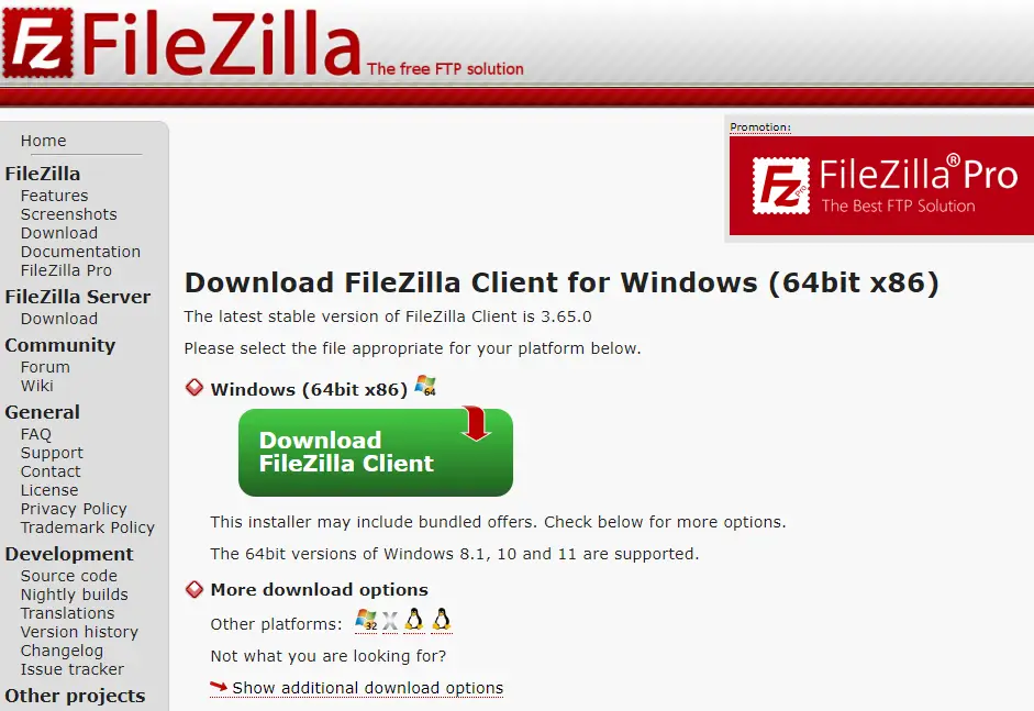 Download filezilla to your computer