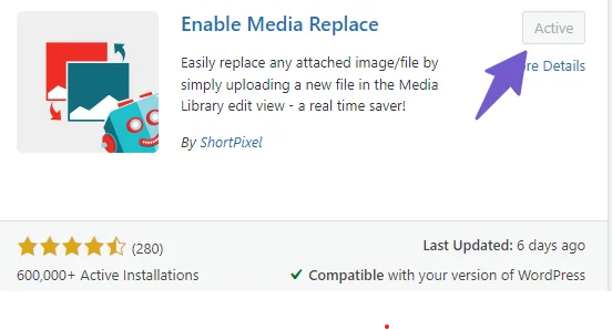 Enable Media Replace plugin