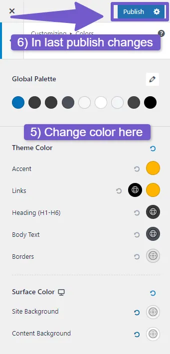 There in colors tab change your text color