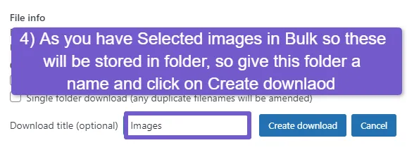 creating a folder where all the images will be stored as a zip file
