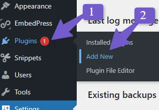 install updraftplus plugin