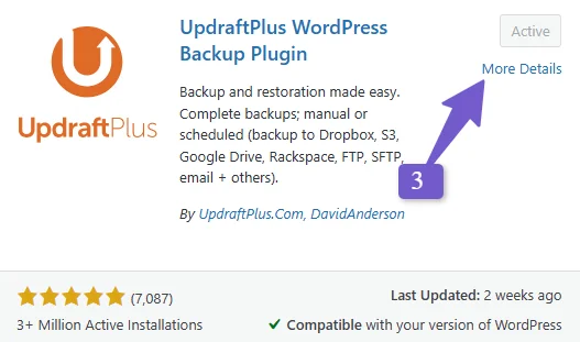 updraftplus plugin for backup