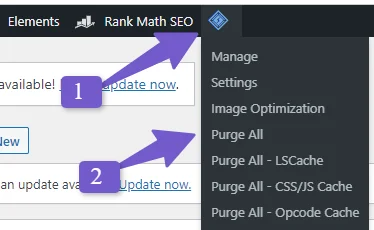 Clearing wordpress Plugins cache to fix favicon not showing up