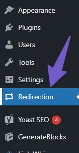 Redirection plugin settings