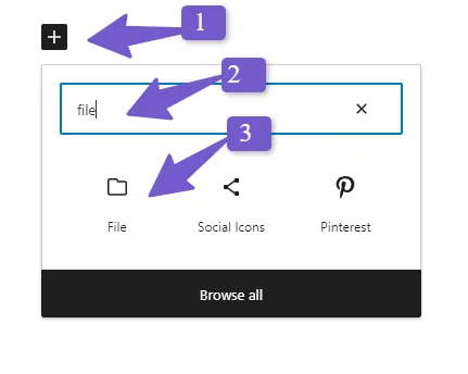 add a file block to add download file  link