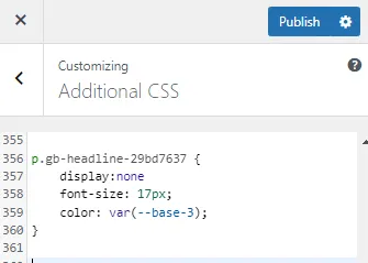 adding display none in additonal CSS tab which will hide copyright text in footer