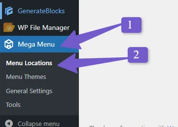 max mega menu plugin settings