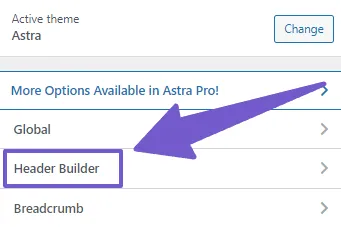 Check header Builder in theme customization or site identity