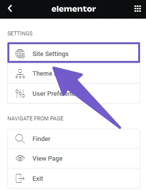 There click on Site Settings