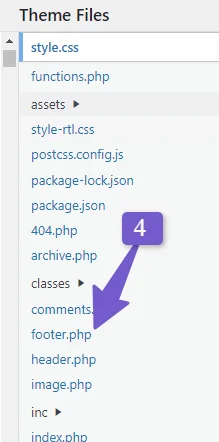 add back to top button code to footer.php file