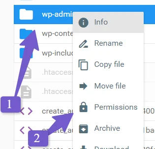 check your file permission for troubleshooting the wp-admin can't access issue