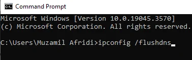 clear your local cache of DNS in CMD