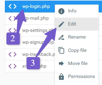 edit wp-login.php file for finding wordpress admin login url