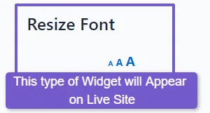 zeno resize font options showing in widgets